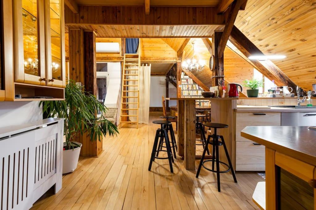 Rooftop 180M2 Loft With Private Sauna, براتسيلافا المظهر الخارجي الصورة